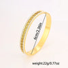 Water Proof Hollow-out Wall pattern Stainless Steel 18K Gold Plated Bangle
