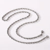 Silver Rope Necklace for Men & Women | Water Proof | Stainless Steel