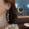 Stainless Steel Classic Pearl Tassel Earrings