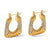 Square shape gold plated zircon Hoop earrings | Water Proof