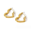 Premium Quality Heart Hoops | Stainless Steel | Hoop Earrings