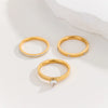 18k Gold 3 in 1 Minimalist Zircon Ring