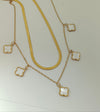 Multi Layered Clover Necklace | Water Proof | Stainless Steel | Premium Gold Plated