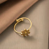Adjustable Stainless Steel Flower Ring