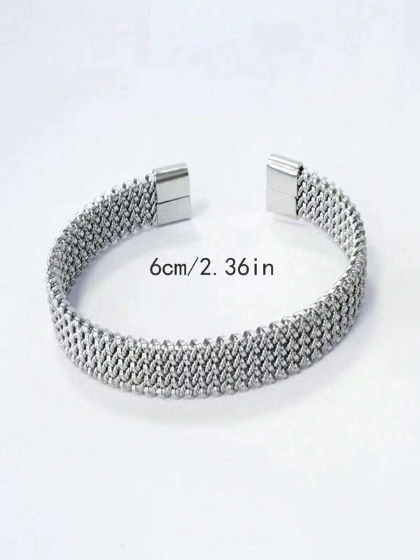 Spider Web Open Bangle For Men & Women - Stainless Steel & Water Proof