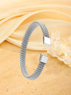 Spider Web Open Bangle For Men & Women - Stainless Steel & Water Proof
