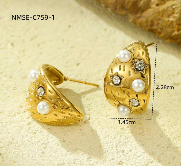 Celestia Drops | Stainless Steel | Hoop Earrings