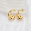 Sleek Studded 18k Gold Earrings