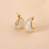 Marble Wave 18k Gold Earrings