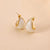 Marble Wave 18k Gold Earrings