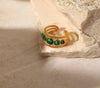 Malachite Tiger Eye Stone Ring | Adjustable Ring | Water Proof