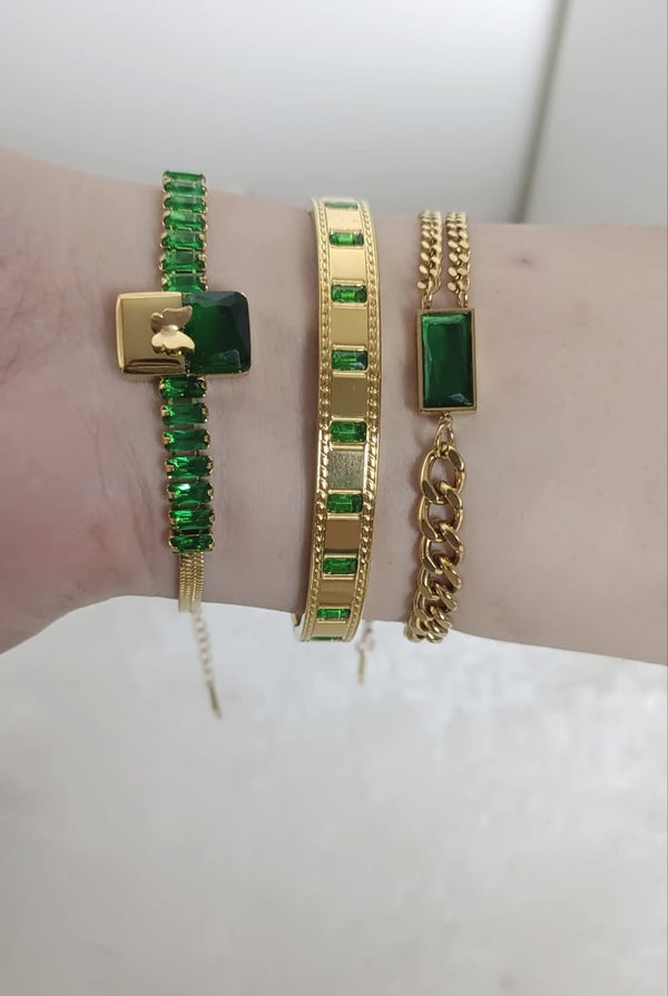 Green emerald luxury stack