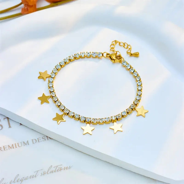 Stainless Steel Star Bracelet for Women
