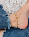 Double layer Gold Beads Anklet | Stainless Steel