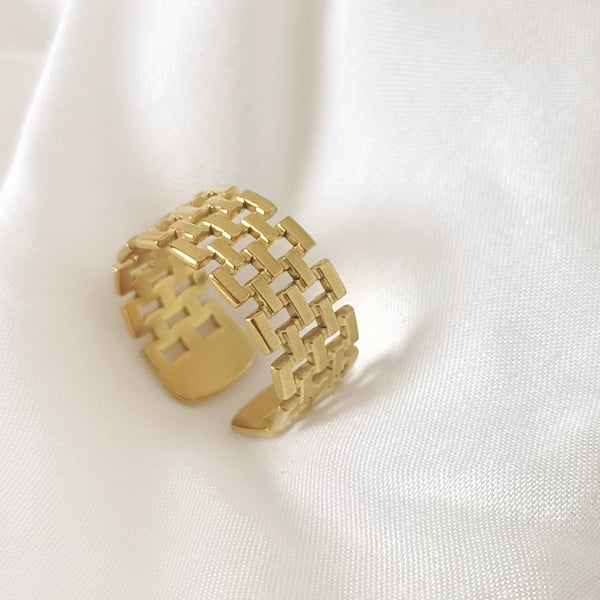 Wall Pattern Stainless Steel Adjustable Ring | Water Proof