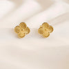 Stainless Steel Gold Color Clover Combo Deal | 4 Pcs