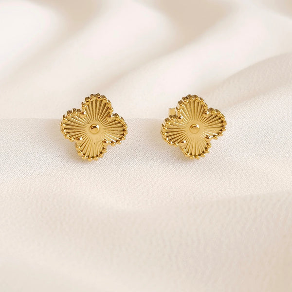 Stainless Steel Gold Color Clover Combo Deal | 4 Pcs