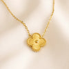 Stainless Steel Gold Color Clover Combo Deal | 4 Pcs