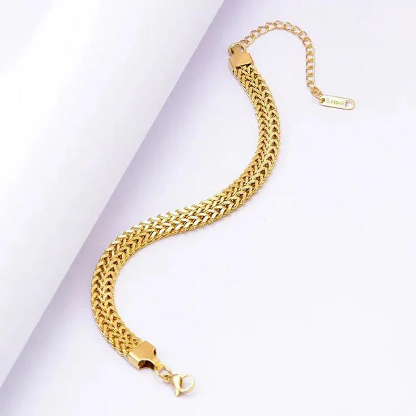 Interwoven 18k Gold Plated Bracelet