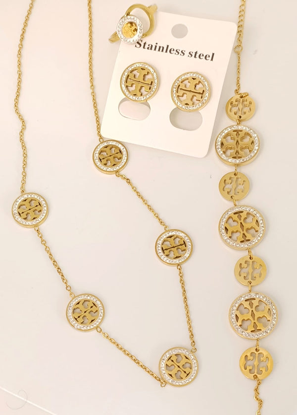 Premium quality shiny Tory Necklace Set | Water resistant
