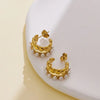 Love Blossom 18k Gold Pearl Hoops