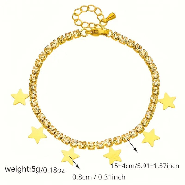 Stainless Steel Star Bracelet for Women