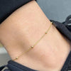 Pearl Gold Beads Anklet | Stainless Steel