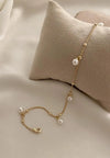 Pearl Gold Beads Anklet | Stainless Steel