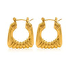 Square Shape Gold Plated Hoop Earrings | Water Proof