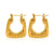 Square Shape Gold Plated Hoop Earrings | Water Proof