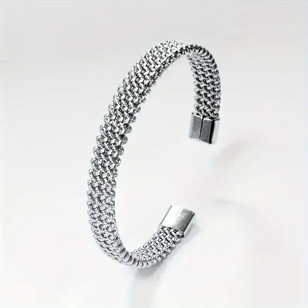 Spider Web Open Bangle For Men & Women - Stainless Steel & Water Proof