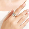 Snake Shape Cubic Zirconia Crystal Stainless Steel Ring