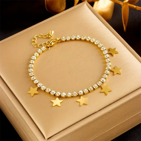 Stainless Steel Star Bracelet for Women