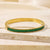 Green Crystiq Bangle | Stainless Steel