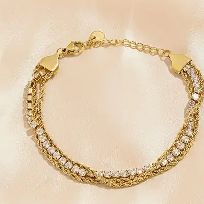 Twisted Zirconia Bracelet