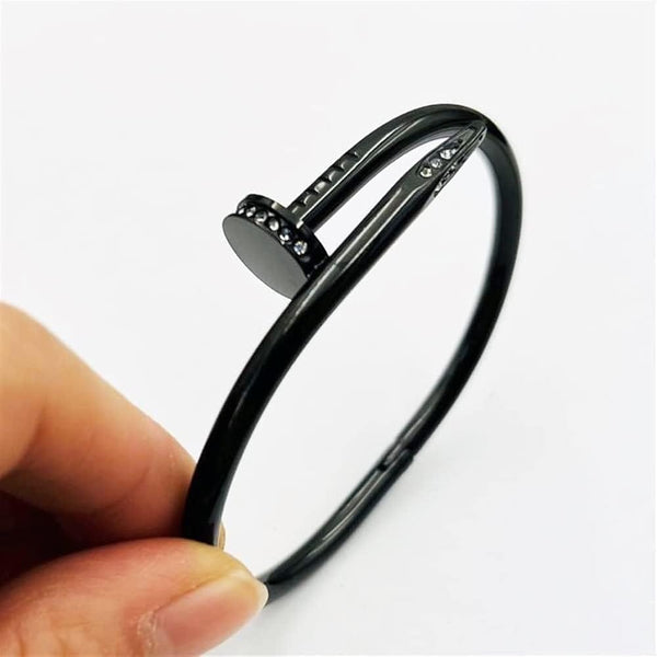 Trendy Stainless Steel Black Nail Handcuff