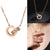 Roman Double Ring Rose Gold Stainless Steel Pendant