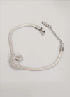 Premium Crystal Swan Snake Chain Bracelet | Stainless Steel