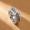 Chain Flow Zircon Ring - Stainless Steel High Polished 18k White Gold Ring for Men and Women