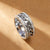 Chain Flow Zircon Ring - Stainless Steel High Polished 18k White Gold Ring for Men and Women