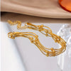18k Gold Plated 3 Layer Golden Beads Premium Stainless Steel Bracelet