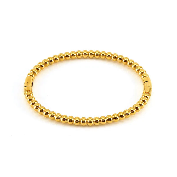 Gold Beaded Ball Bangle