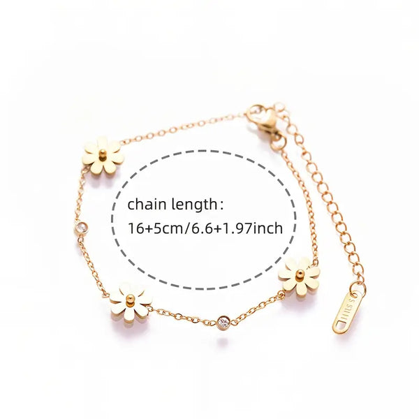 Flower Bracelet | Stainless Steel & Water proof
