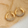 Ethereal Sparkle 18k Gold Hoops