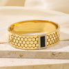 Black Gem Gold Gala Cuff