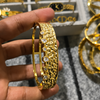 Rippled Elegance Bangle | Gold Plated & Stainless Steel