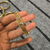 Greek Key Cluster Pave Bangle | Gold Plated & Stainless Steel