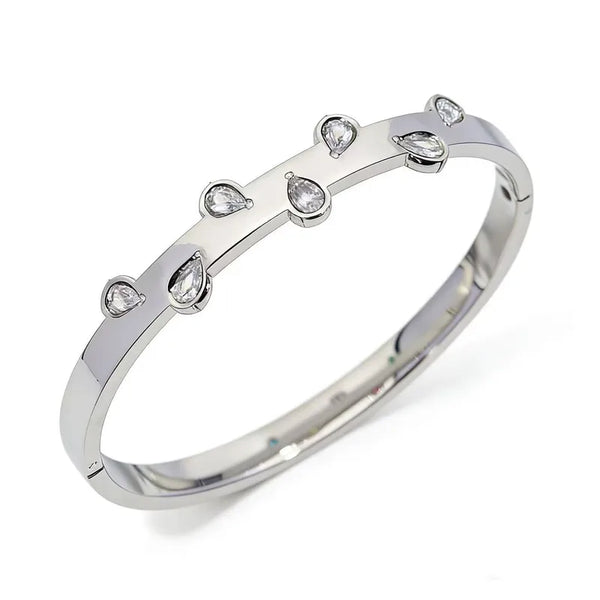 Heart Shape Asymmetrical Bangle