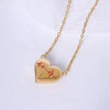 Electrocardiogram Red Heart Necklace, Implant Grade Titanium Waterproof, Non Tarnish