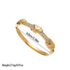 Luxury Style Diamond-Studded Winding Bangle | Gold Plated & Stainless Steel